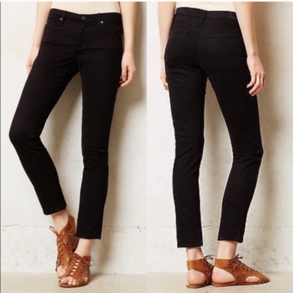 AGJean Stevie Ankle Slim Straight Leg Black
